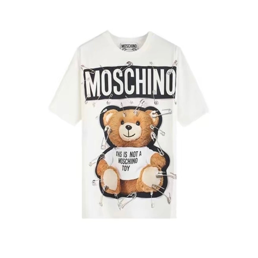 Moschino Pin Bear White Tee