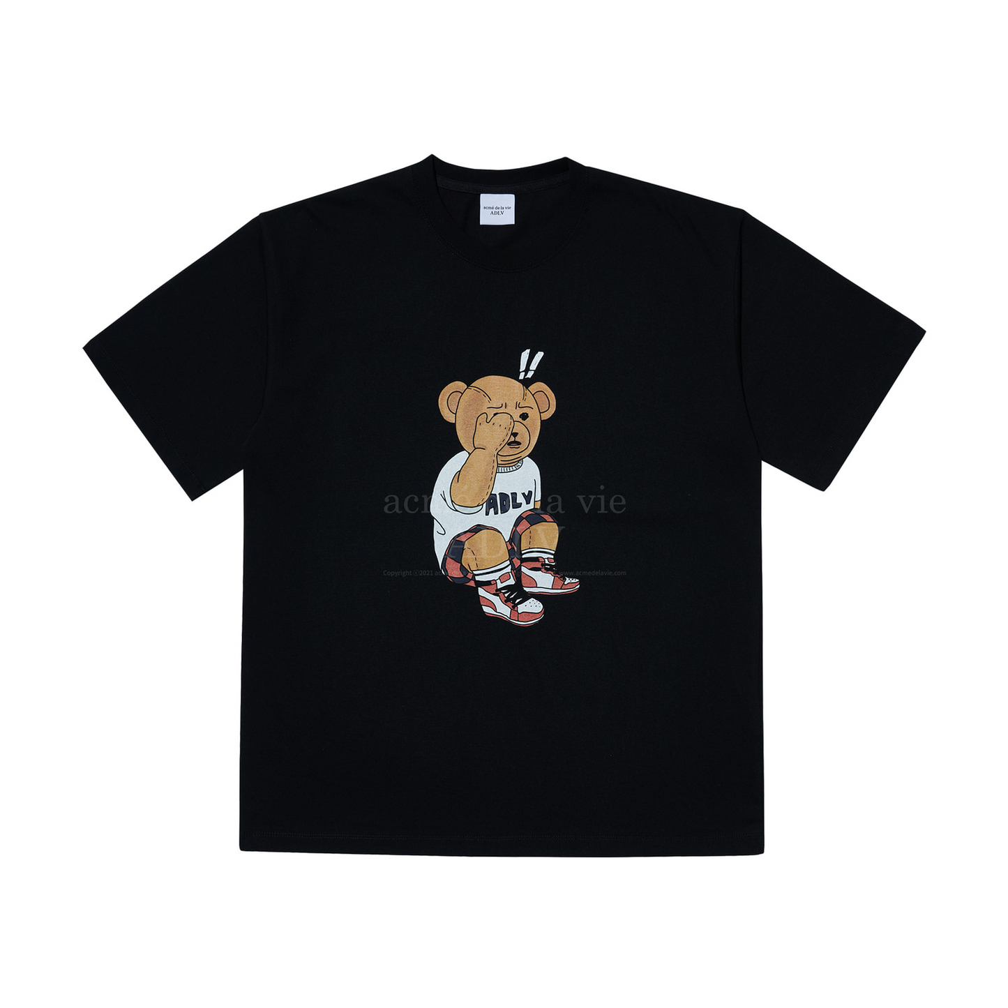 ADLV Check Pants Bear Black Tee