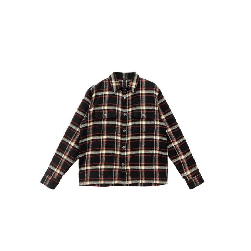Chrome Hearts Plaid Black Red Button On Xiao Ming