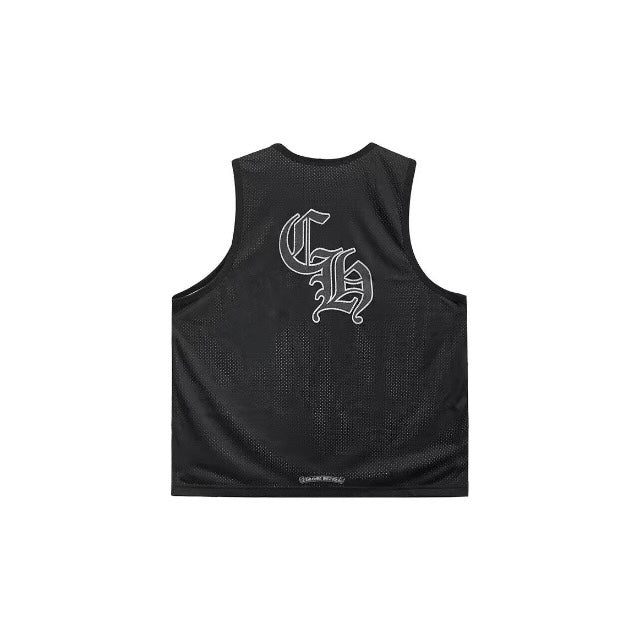 Chrome Hearts Reversible Mesh Black Grey Basketball Jersey