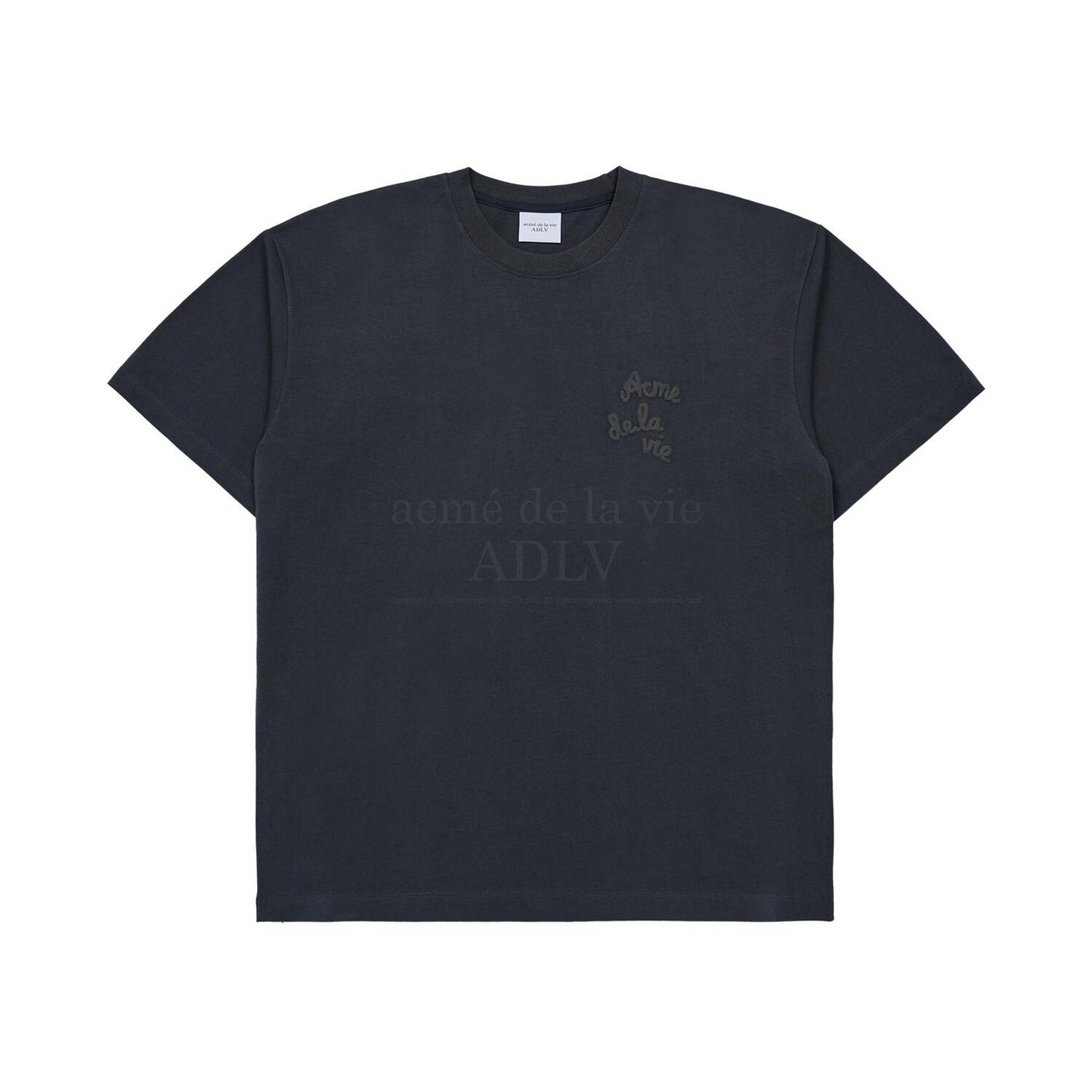 ADLV Embossing Script Logo Charcoal Tee