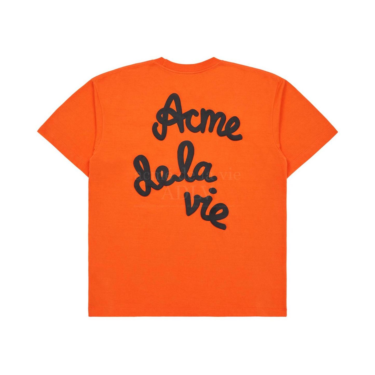ADLV Embossing Script Logo Orange Tee