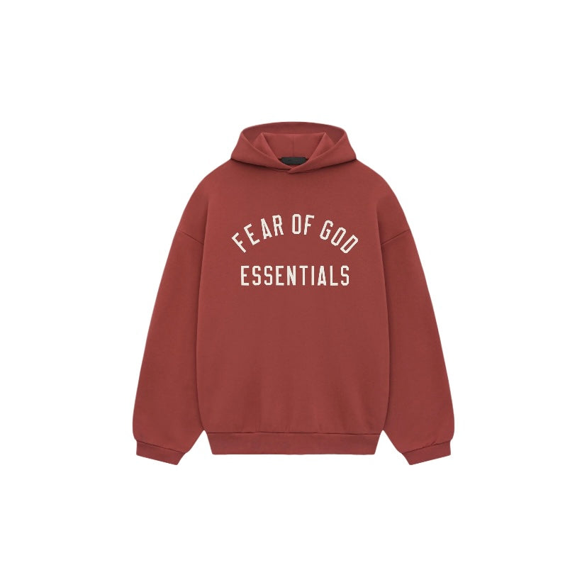 Essentials FW24 Crimson Fleece Hoodie