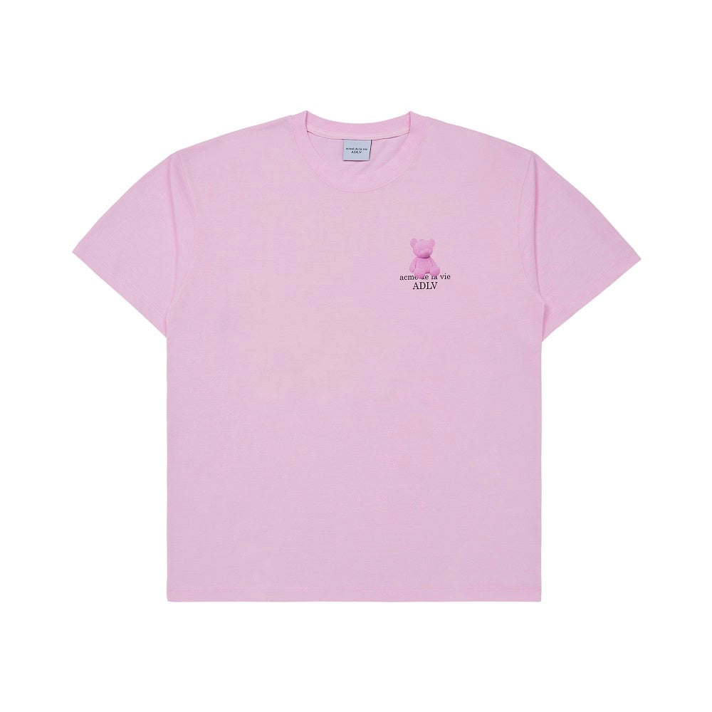 ADLV Fuzzy Bear Light Pink Tee