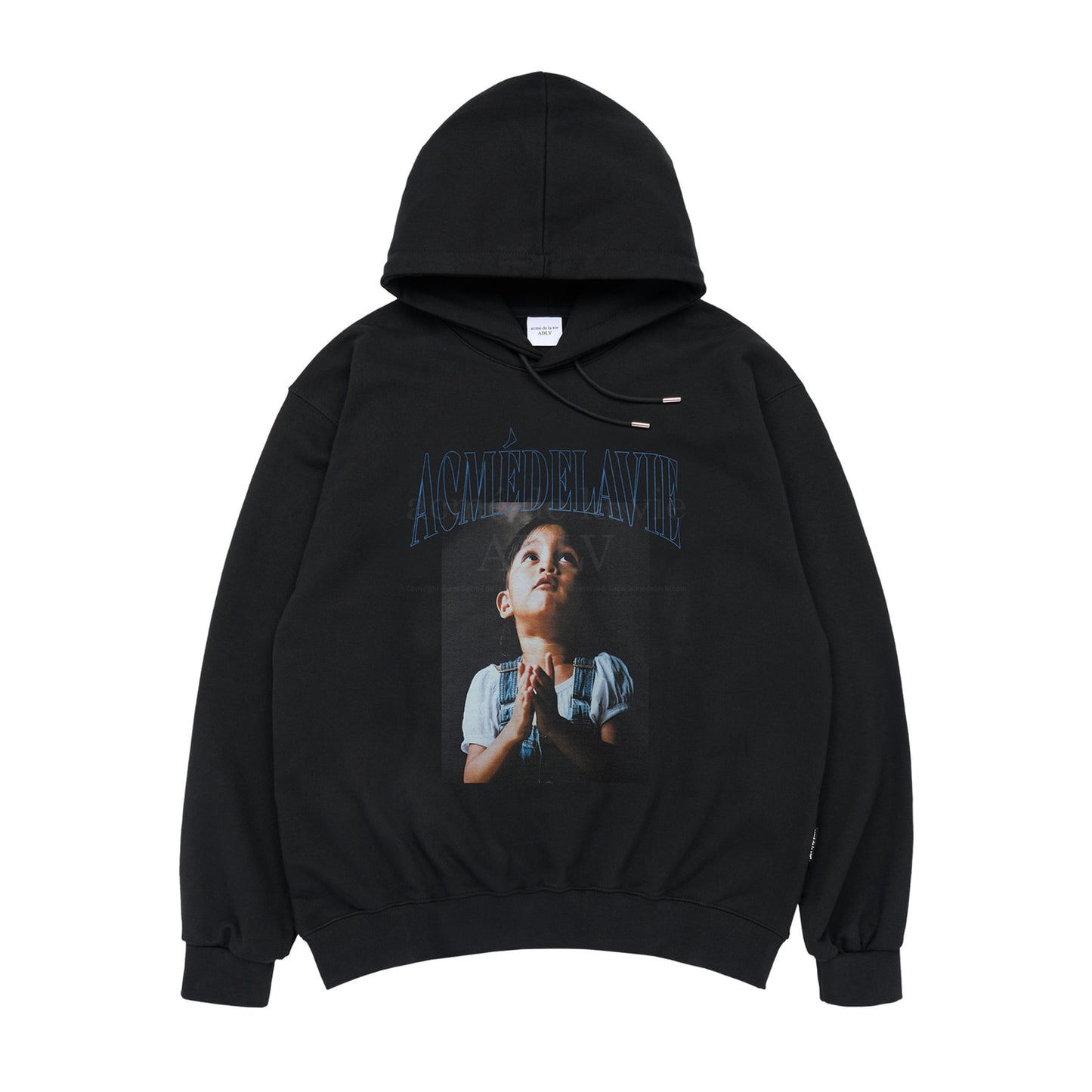 ADLV DTP Pray Girl Baby Face Black Hoodie