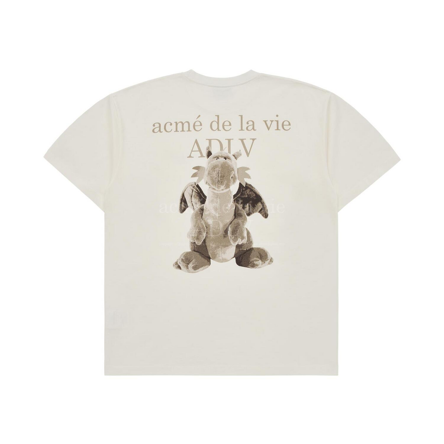 ADLV Fuzzy Dragon Artwork Cream Tee