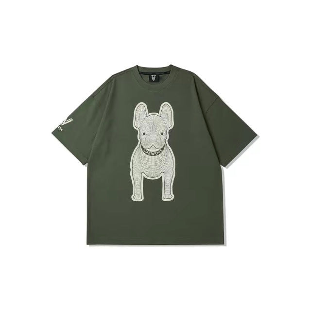 LifeWork Mascot White Khaki Tee