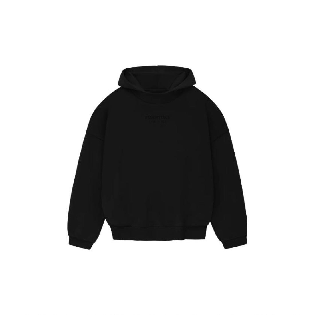 Essentials FW23 Jet Black Hoodie