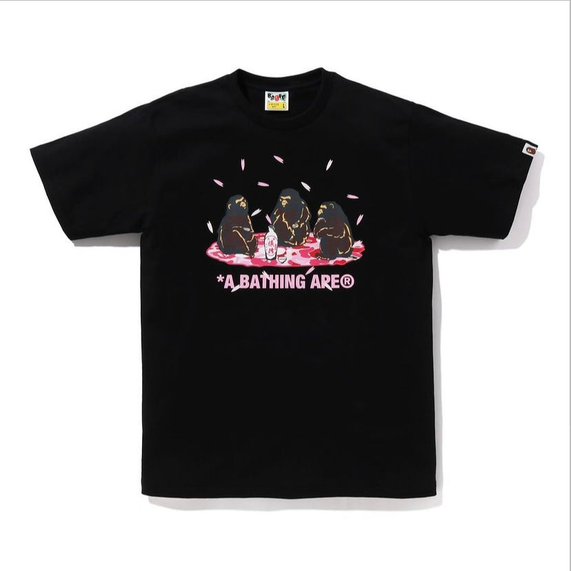 Bape 013 Sakura Viewing Black Tee