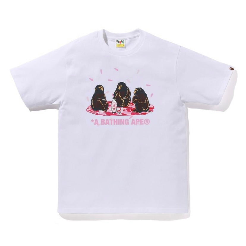 Bape 013 Sakura Viewing White Tee