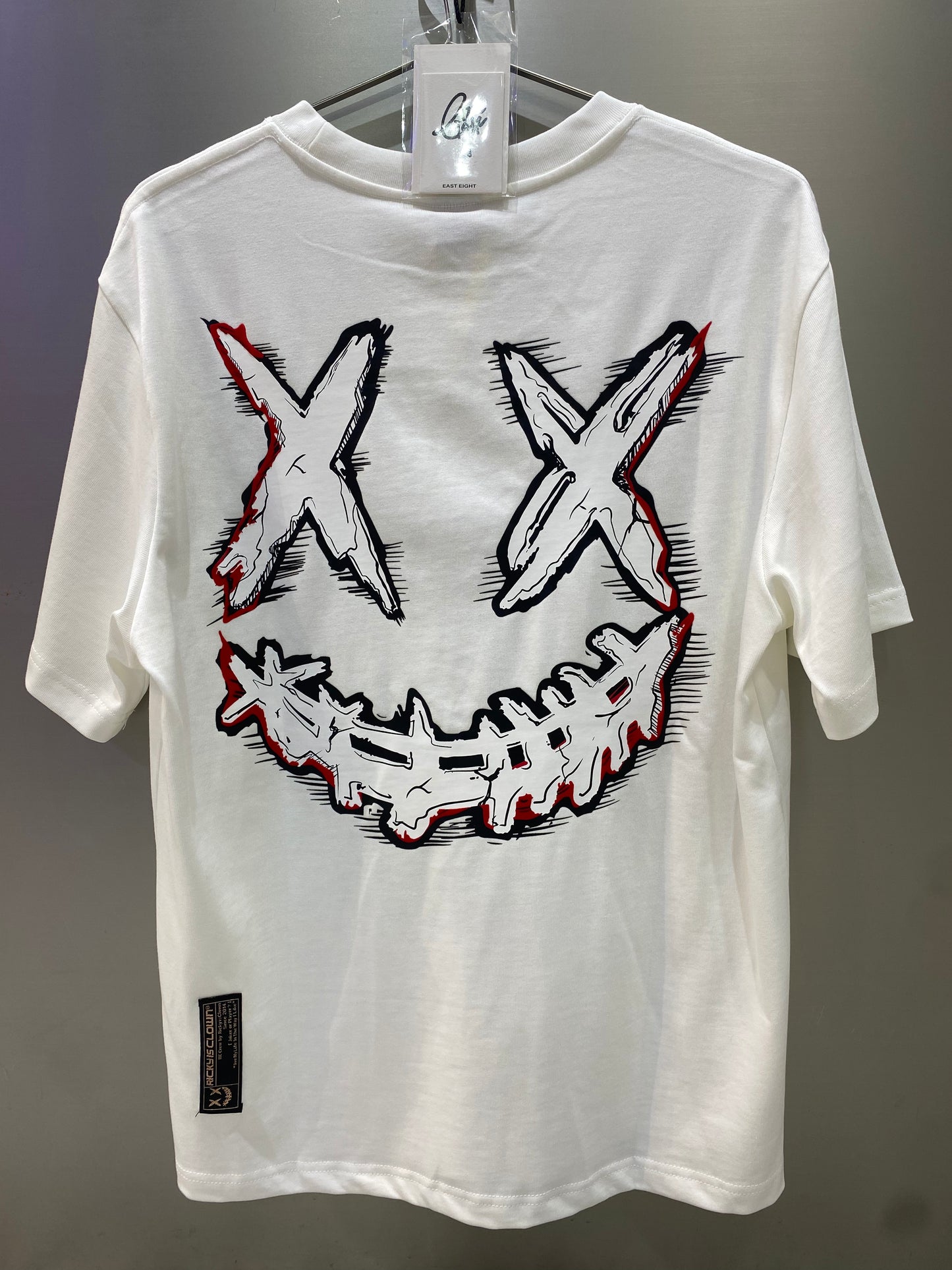 Rickyisclown Red Crayon Smiley White Tee