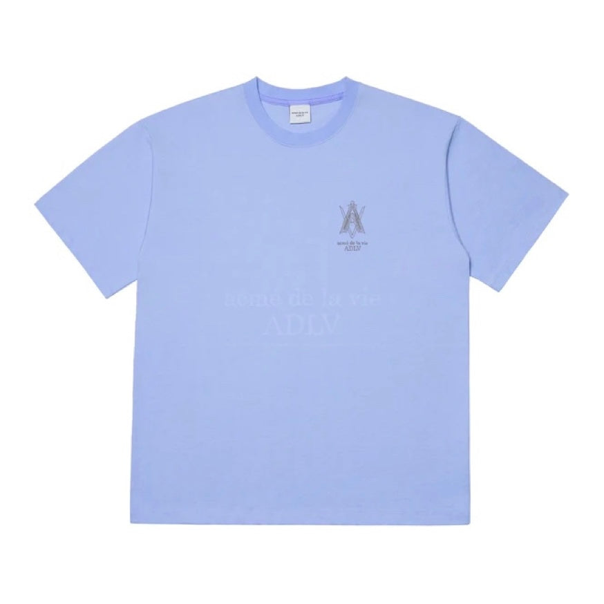 ADLV Color Embroidery Logo Purple Tee