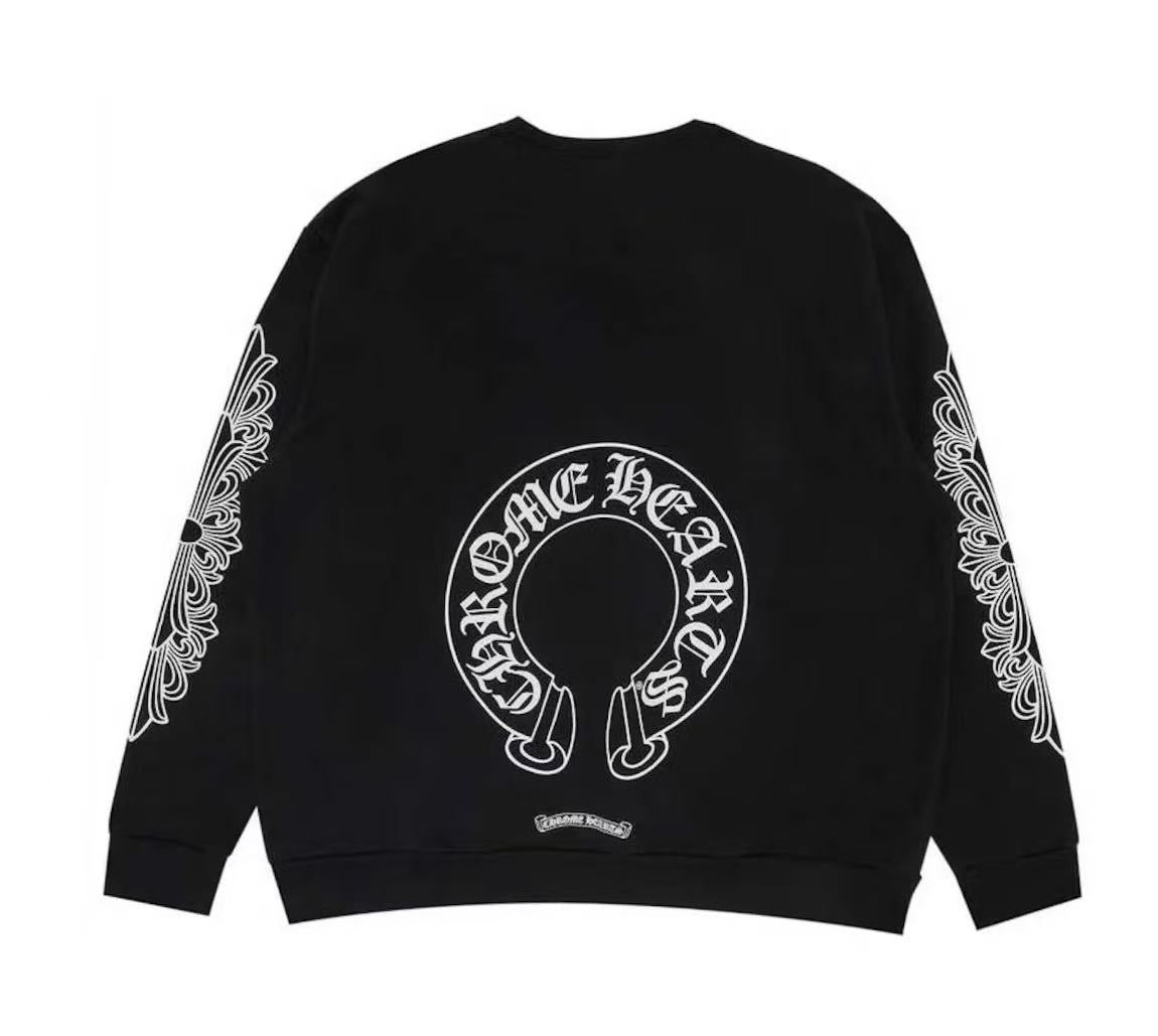 Chrome Hearts Classic Horseshoe Black Sweatshirt
