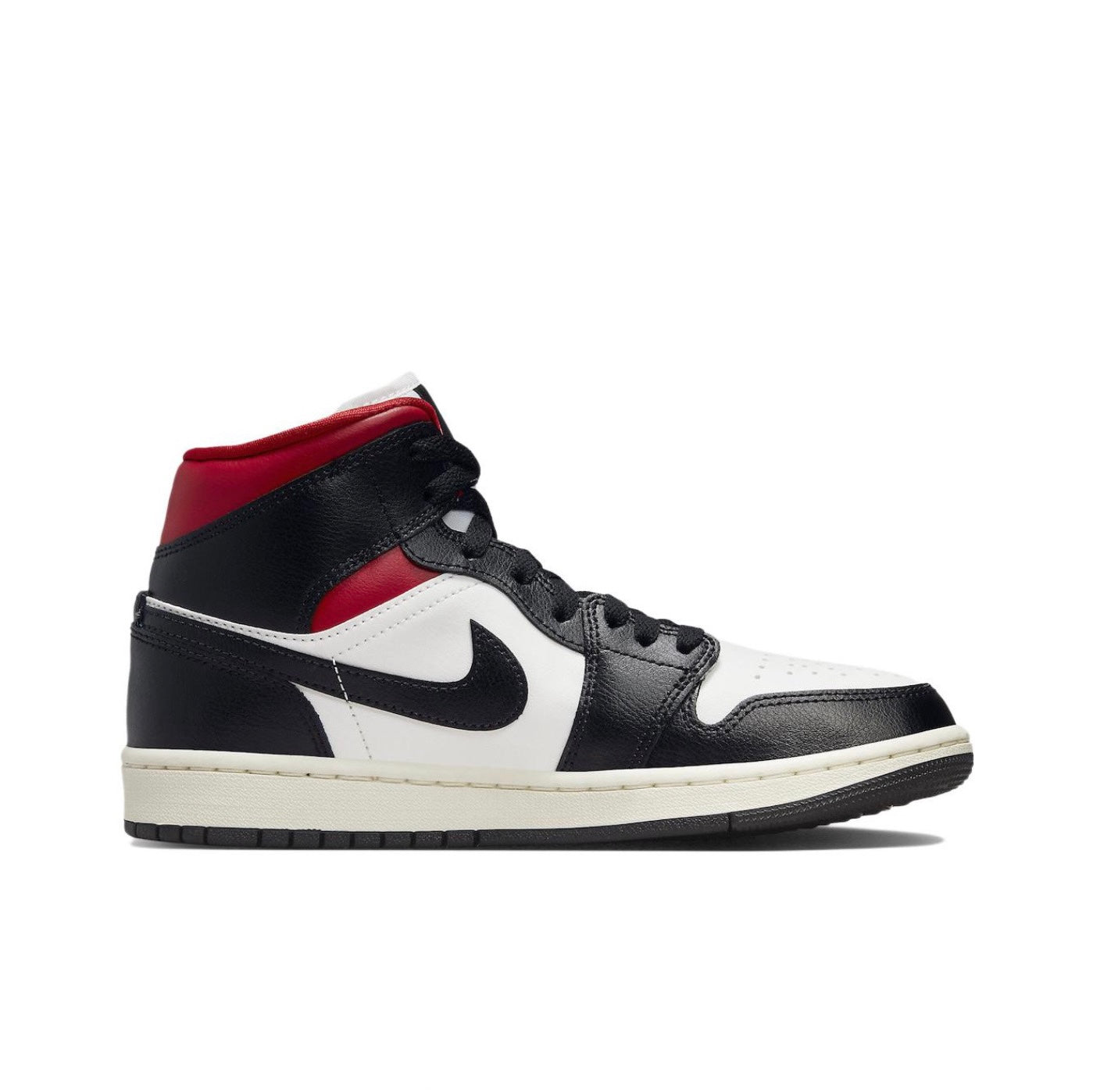 Air Jordan 1 Mid Sail Gym Red Women