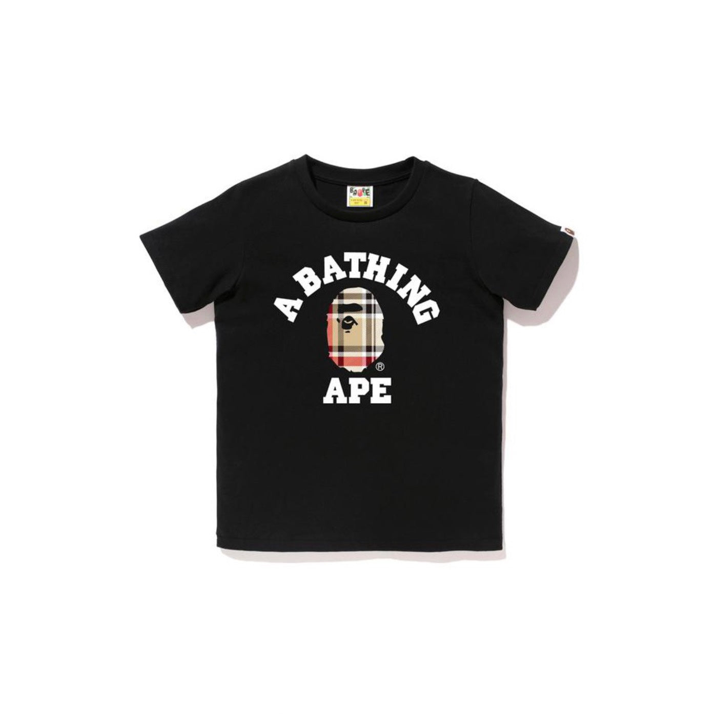 Bape 047 Check College Black Red Tee