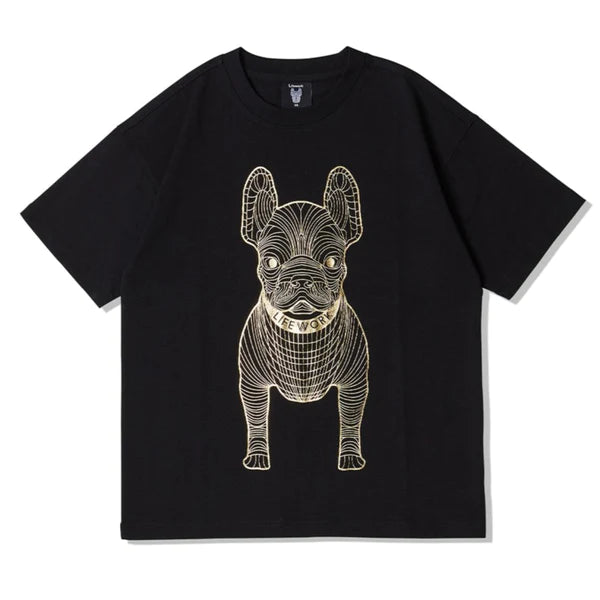 LifeWork Outline Mascot Gold Black Tee