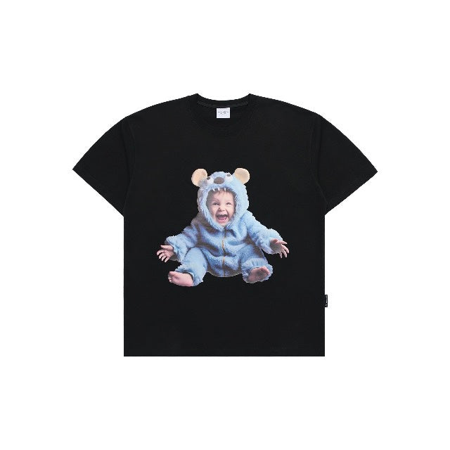 ADLV Baby Face Monster Baby Black Tee