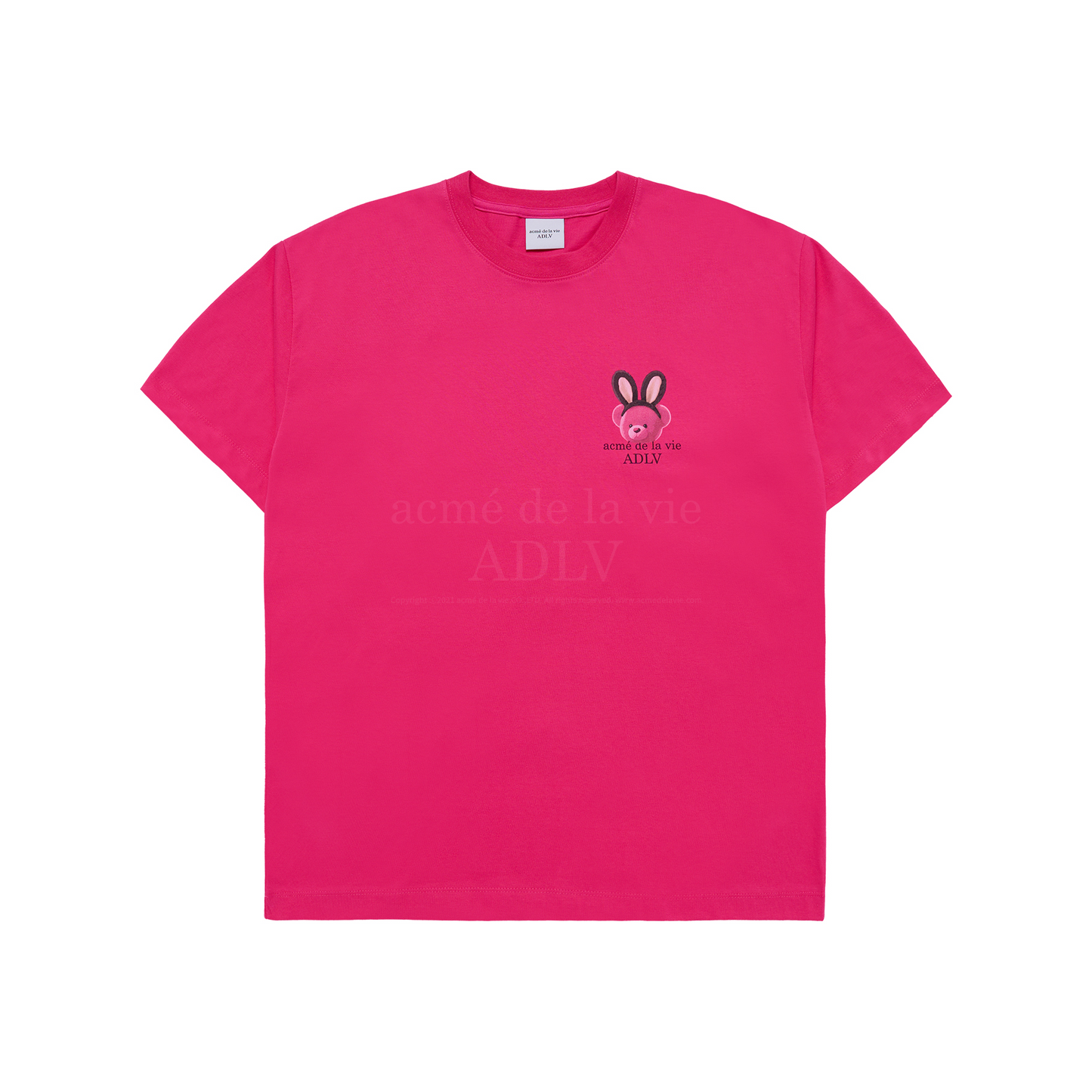 ADLV Rabbit Bear Doll Logo Pink Tee