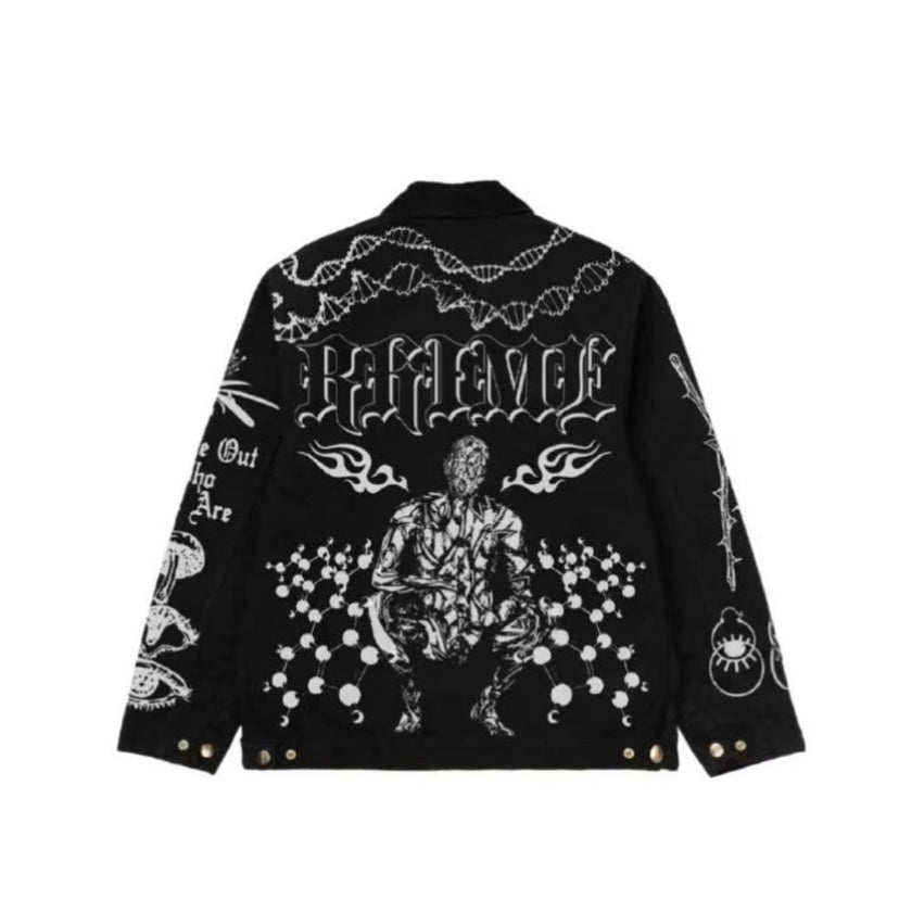 Rhime Genetic Denim Black Jacket MrMEE