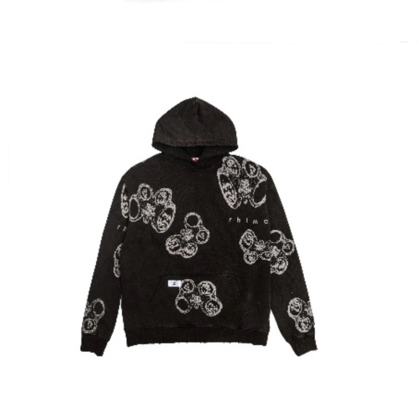 Rhime Floralien Vintage Black Hoodie MrMEE