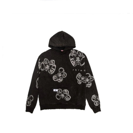 Rhime Floralien Vintage Black Hoodie MrMEE