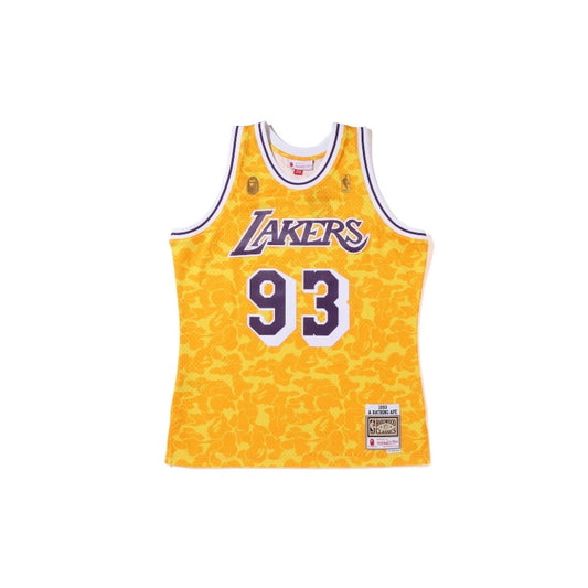 Bape Mitchell & Ness Los Angeles Lakers Yellow Jersey