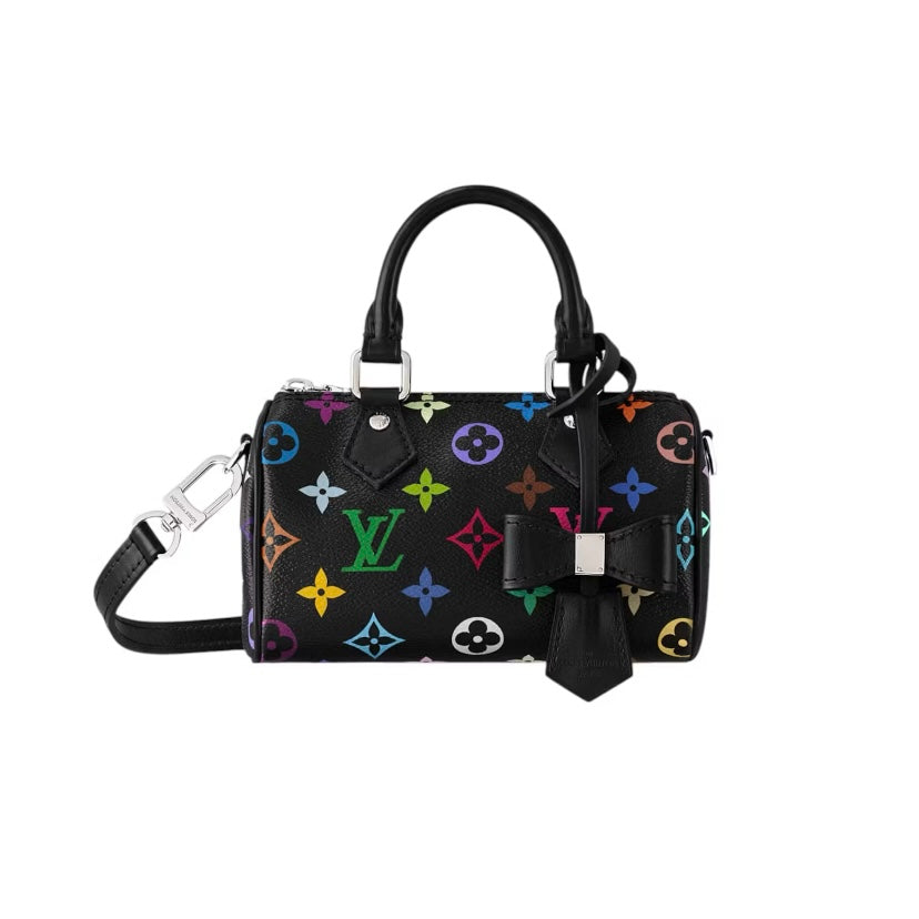 Louis Vuitton Murakami Black Micro Speedy Charm BF