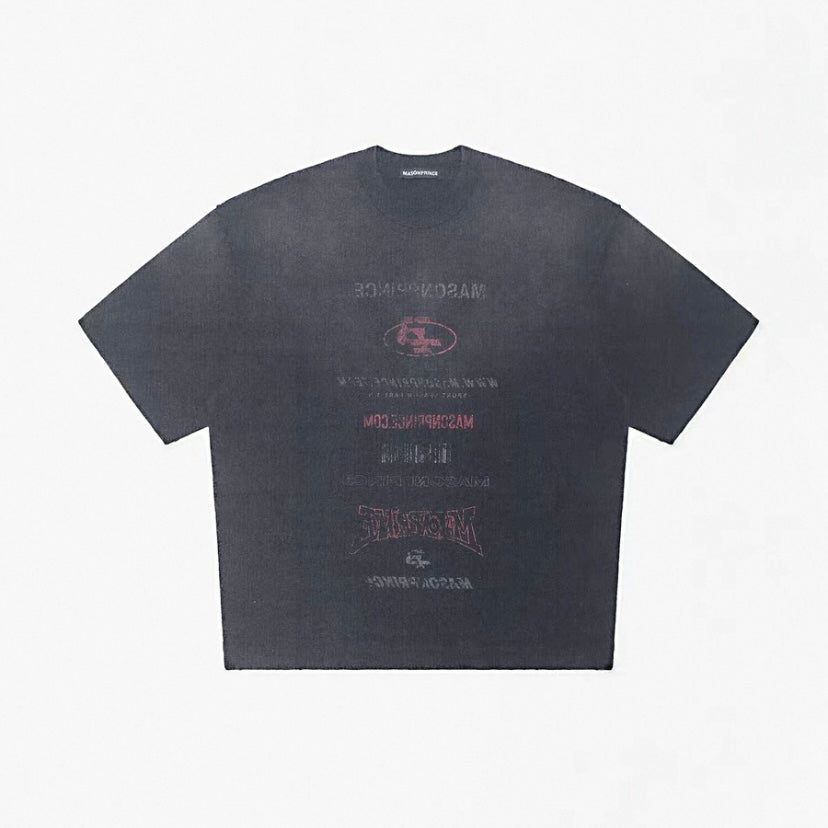 Masonprince Subtitles Washed Black Tee JM