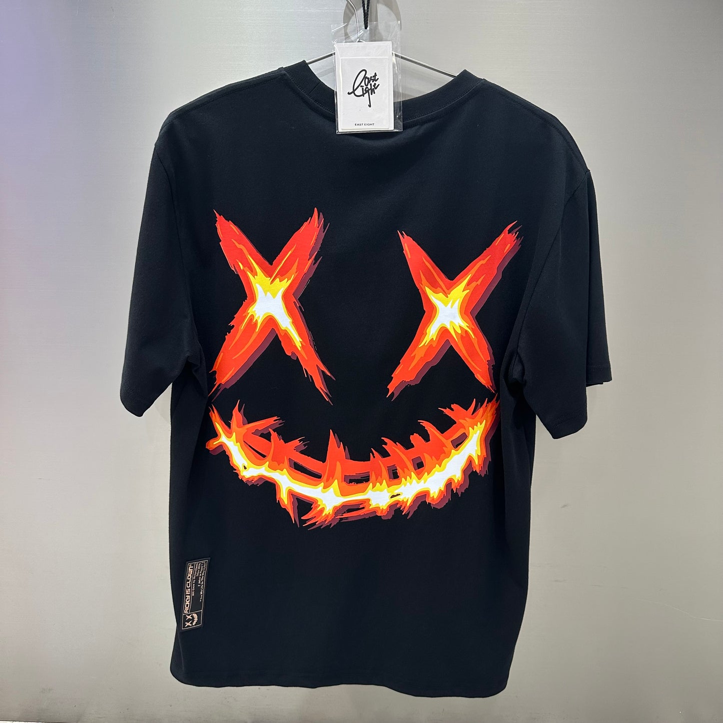 Rickyisclown Flame Smiley Black Tee