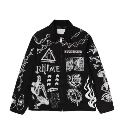Rhime Genetic Denim Black Jacket MrMEE