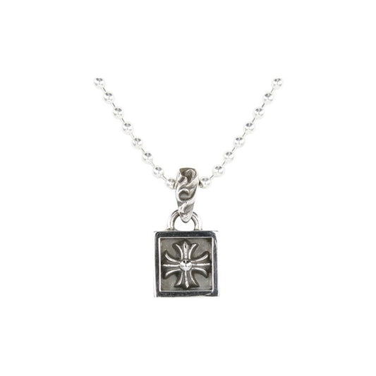 Chrome Hearts Plus Frame Pendant Silver Necklace