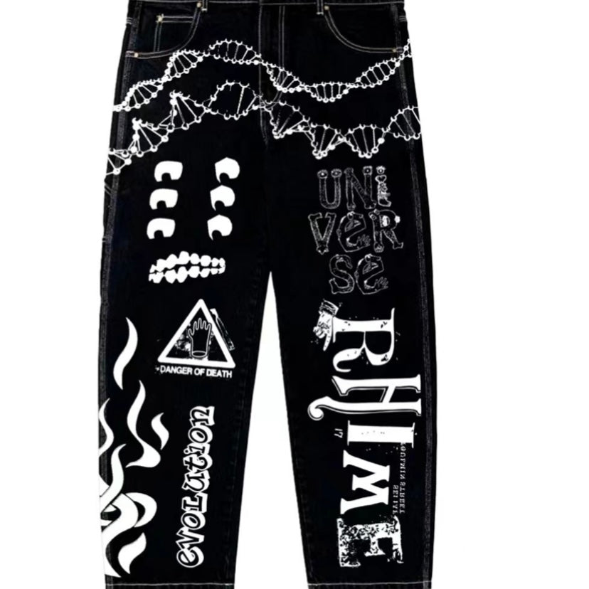 Rhime Genetic Black Denim Pants MrMEE