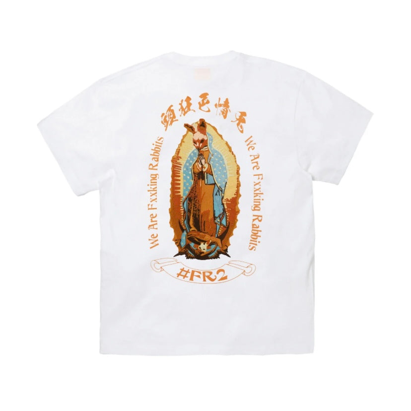 FR2 Rabbit Maria Embroidery White Tee