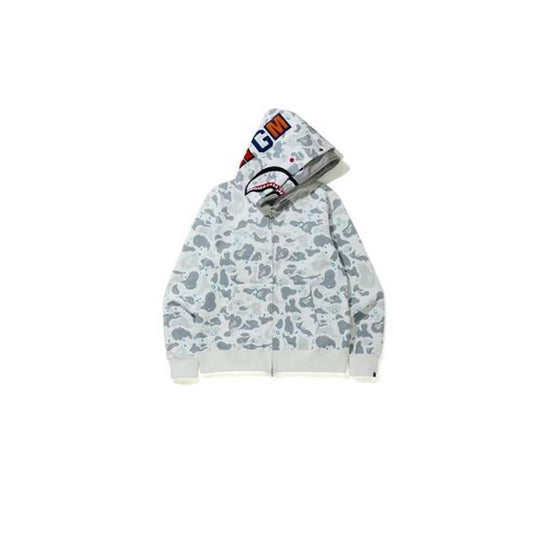 Bape Space Camo White Shark Double Jacket CRZ
