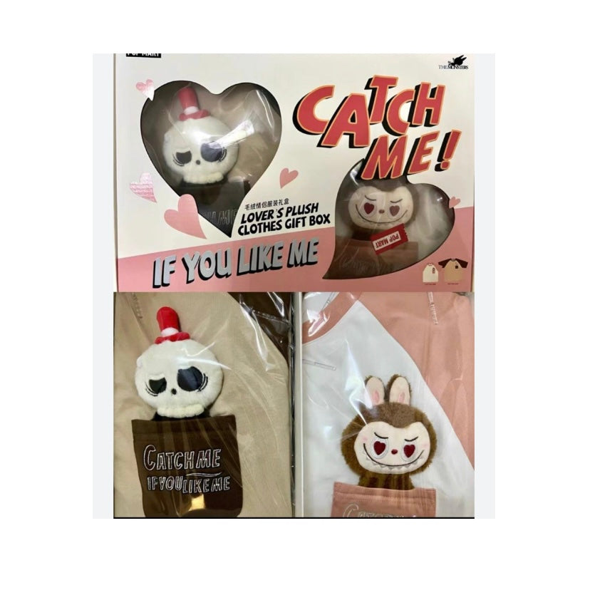 Pop Mart The Monsters Labubu Catch Me If You Like Me Couple Plush Tee