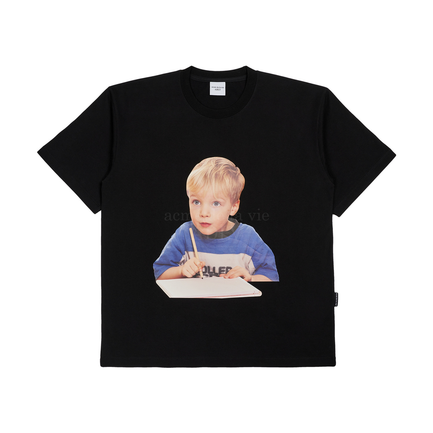 ADLV Baby Face Study Boy Black Tee