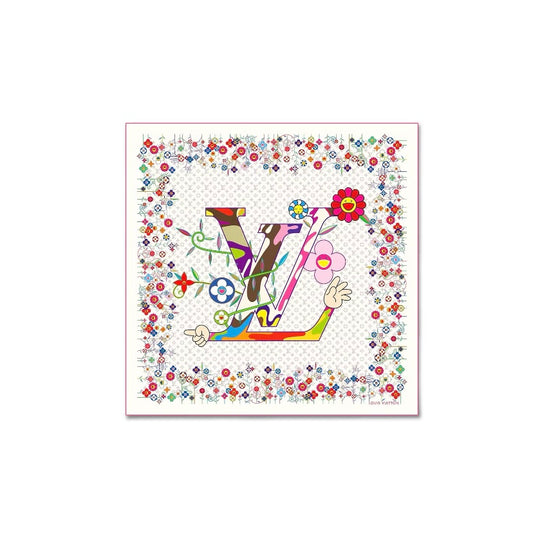 Louis Vuitton Murakami Superflat White Shawl M96080 BF