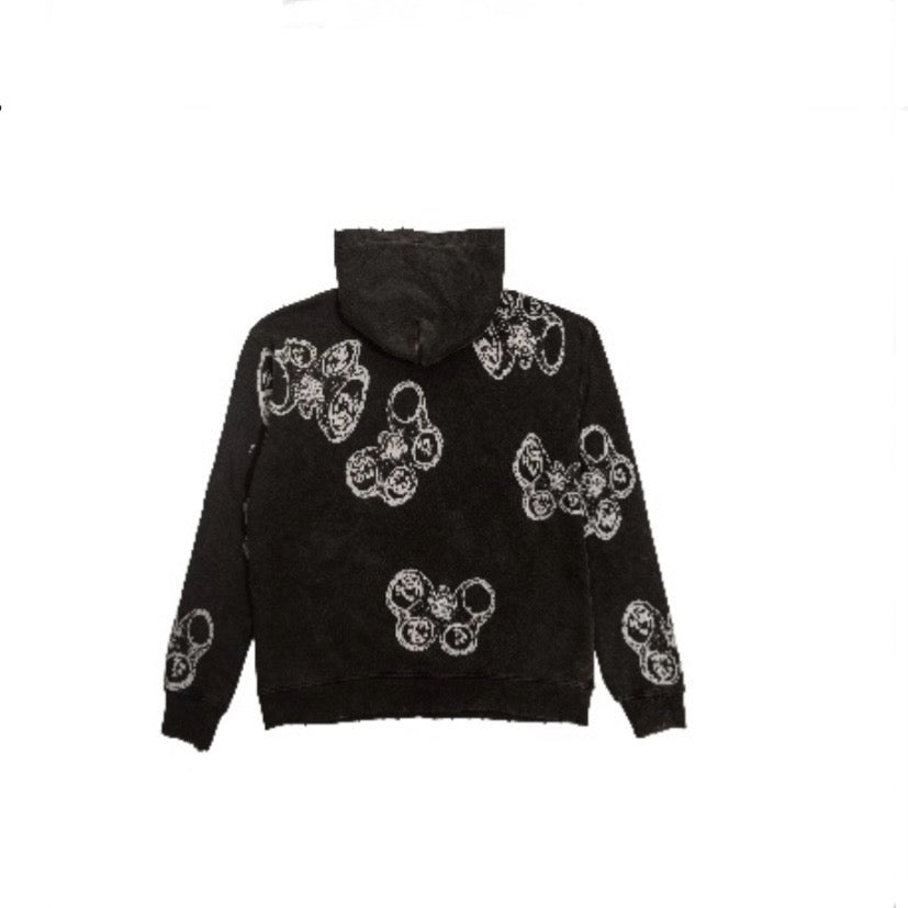 Rhime Floralien Vintage Black Hoodie MrMEE