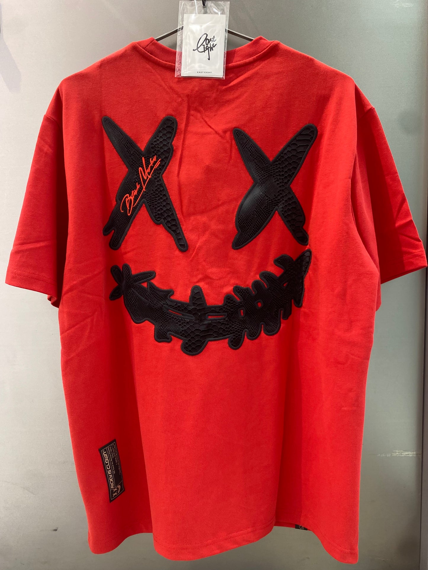 Rickyisclown Mamba Embossed Smiley Black Red Tee