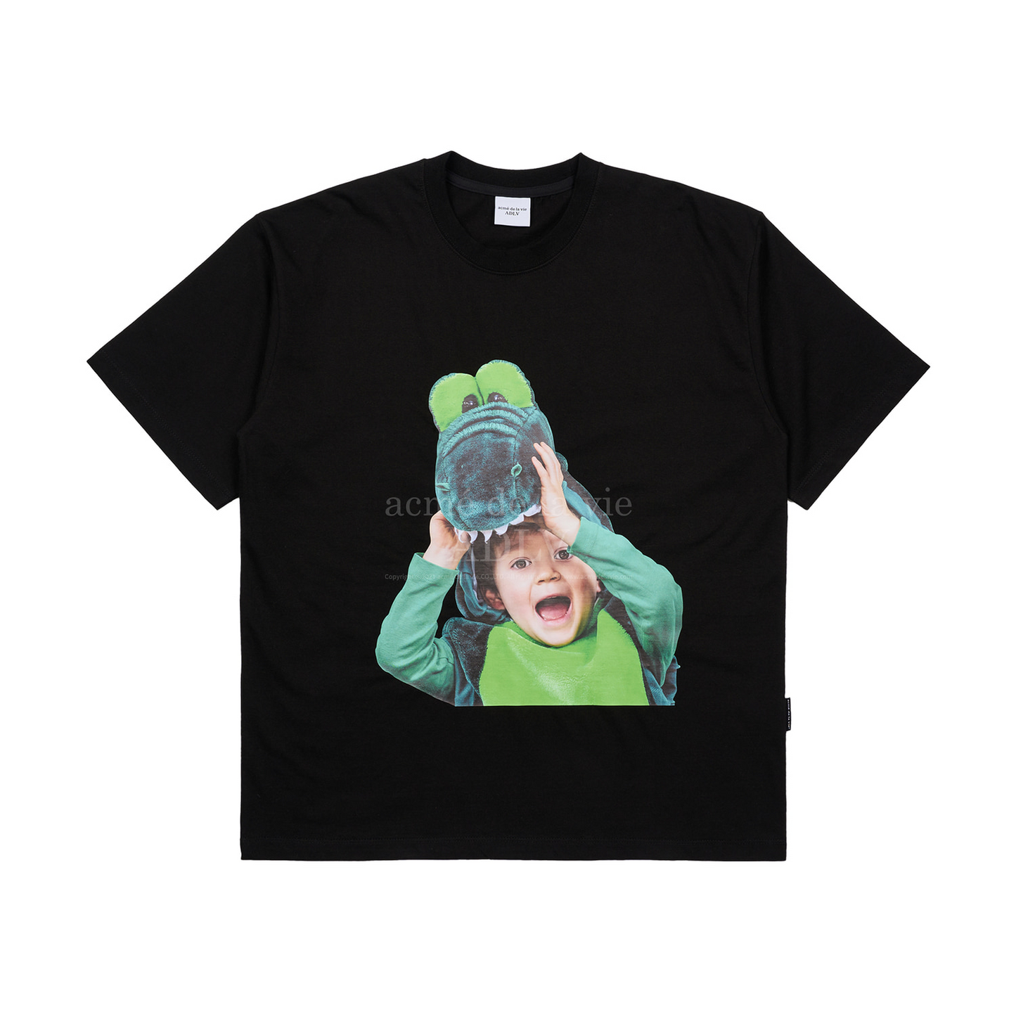 ADLV Baby Face Crocodile Doll Black Tee