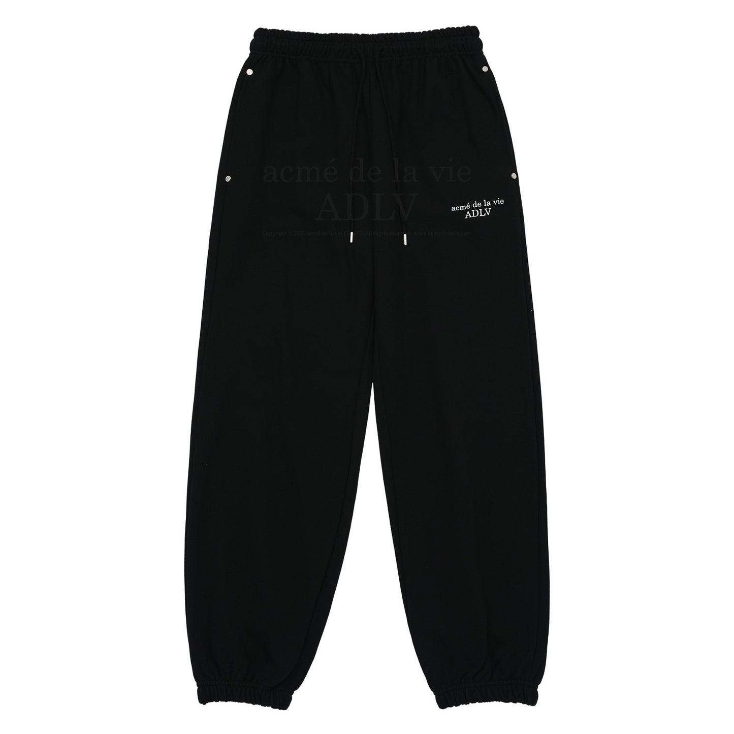 ADLV Basic Logo Rivet Point Black Long Pants