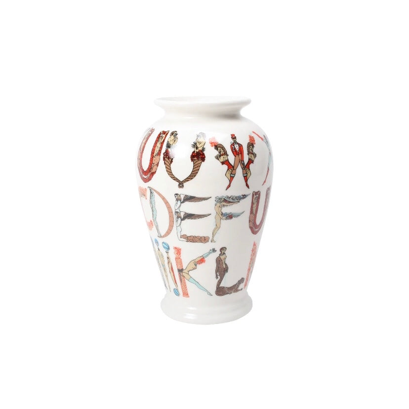 Supreme Alphabet White Vase