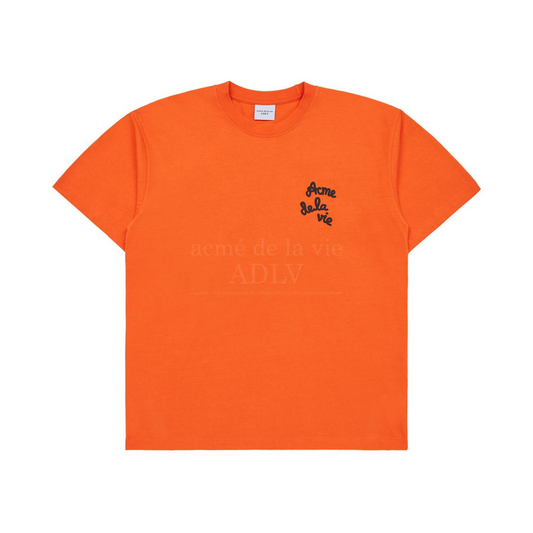 ADLV Embossing Script Logo Orange Tee