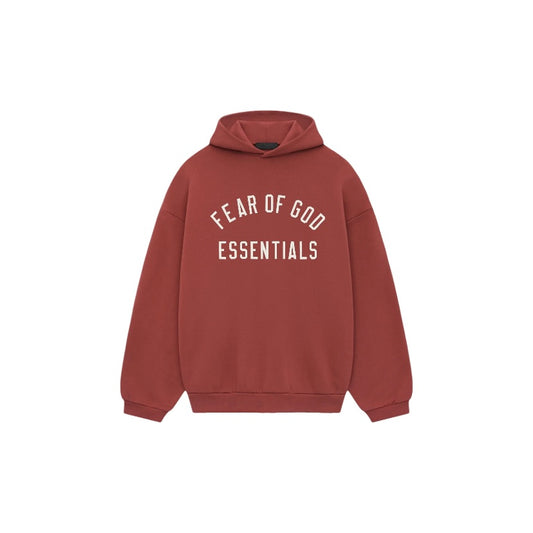 Essentials FW24 Crimson Fleece Hoodie