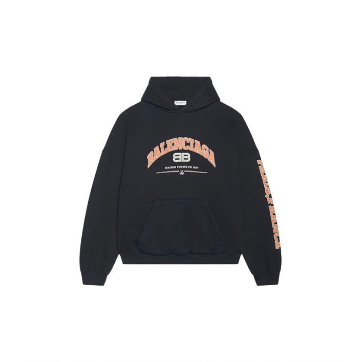 Balenciaga Maison Washed Black Hoodie