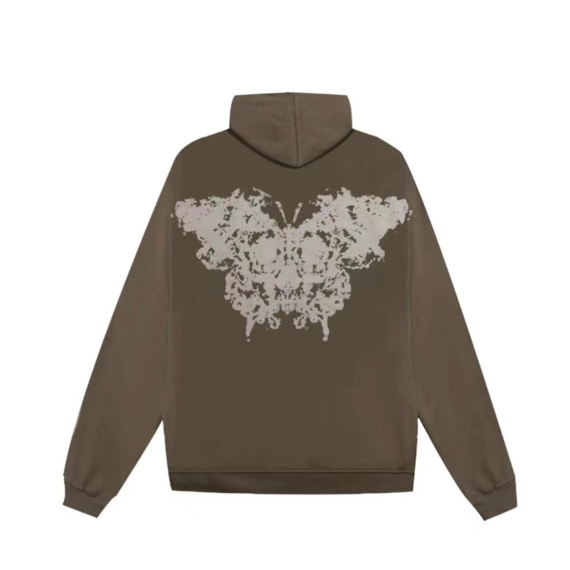Rhime Thorn Butterfly Brown Hoodie MrMEE