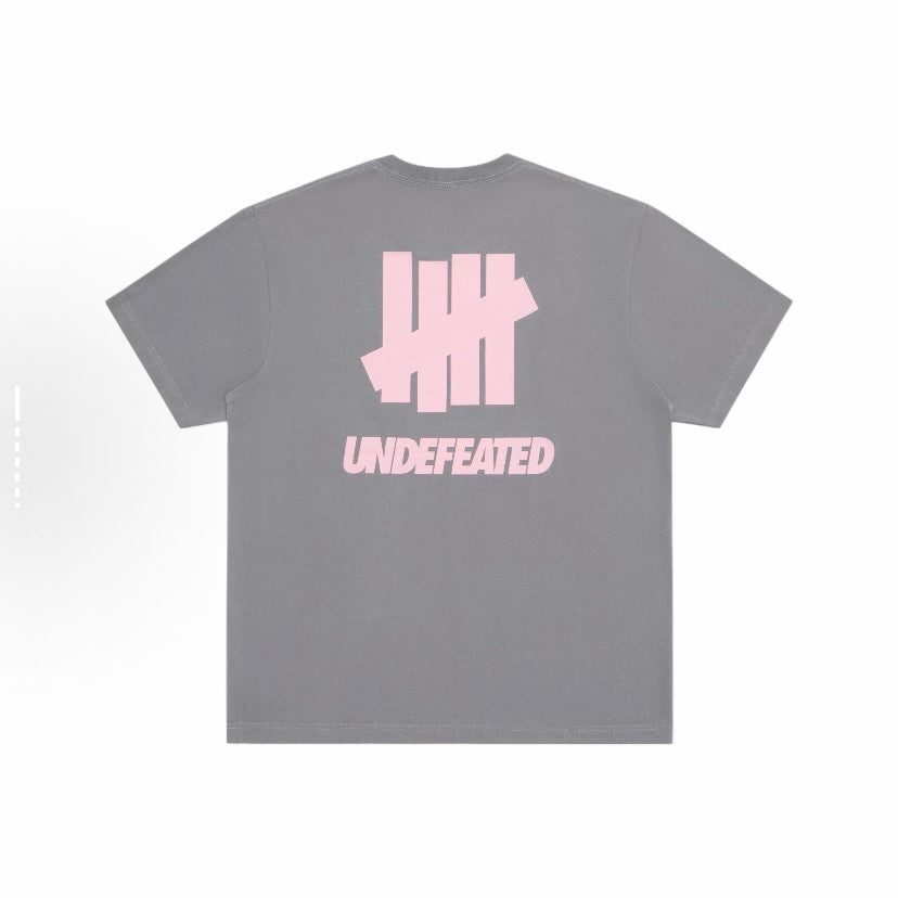 Undefeated SS25 Pink Grey Logo Tee