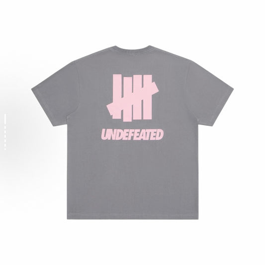 Undefeated SS25 Pink Grey Logo Tee