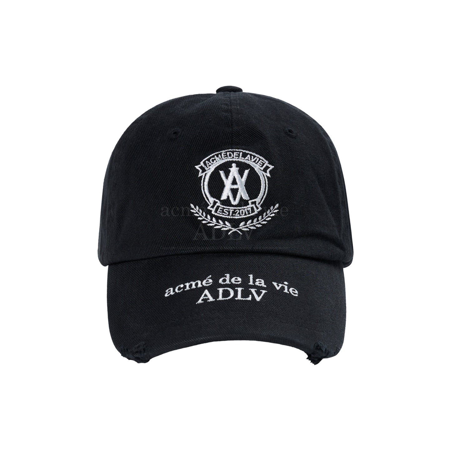 ADLV Laurel Emblem Destroyed Washing Ball Black Cap