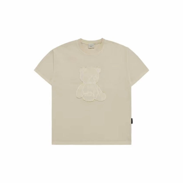 ADLV Bear Applique Pigment Beige Tee